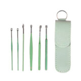 Set de limpieza de oídos para adultos. 6 piezas. Color verde