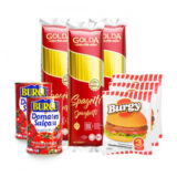 Combo de comida rápida #20: Espaguetis Golda + Pasta de tomate Burcu + Hamburguesa de res con soja Burgy